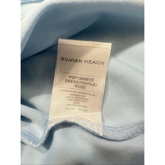 Sylvian Heach Women's Size Medium Blue Knee Length Halter Knee Length Dress - Picture 5 of 10